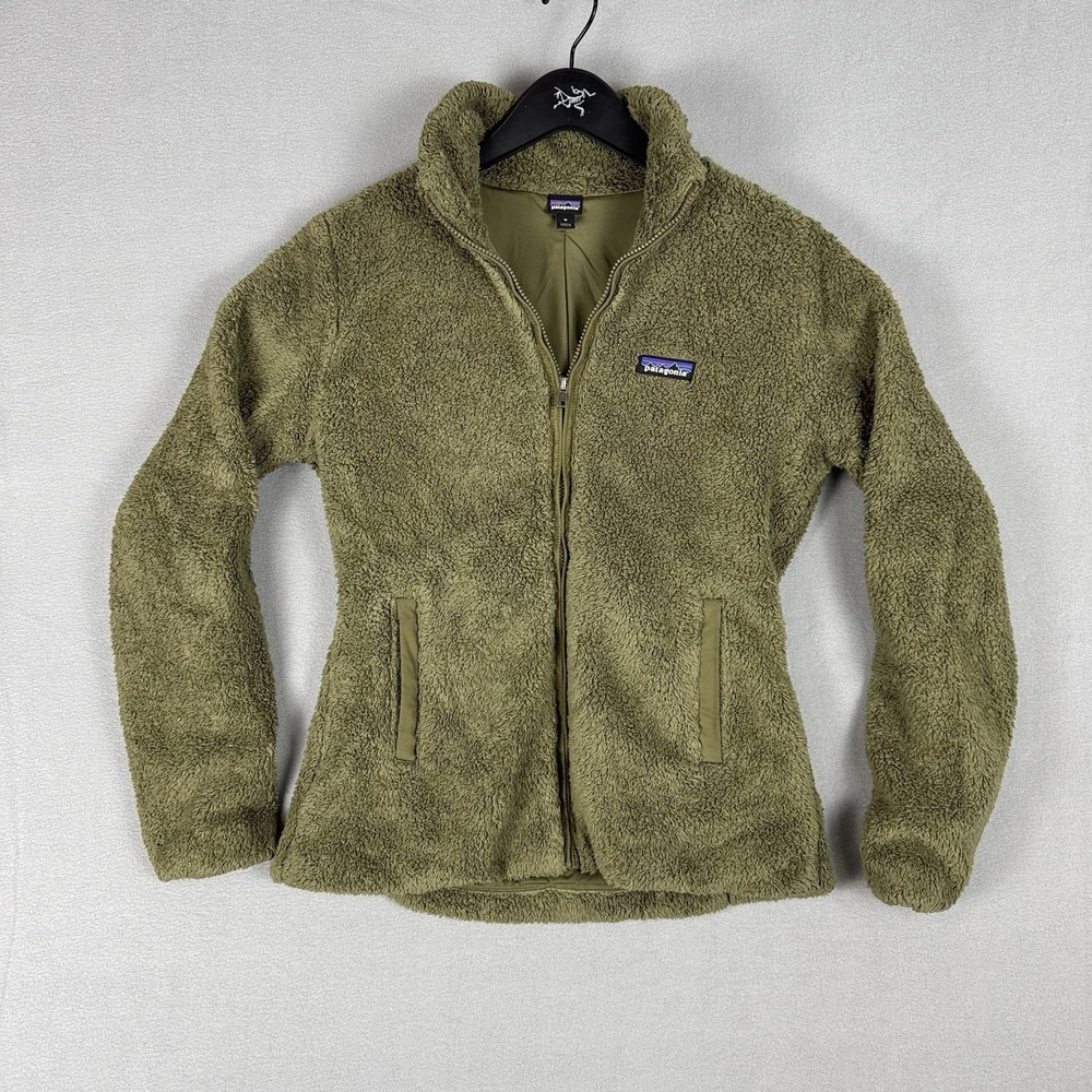 Patagonia Los Gatos Elk Full Zip Fleece Sweatershirt Green Womens Medium Outdoor